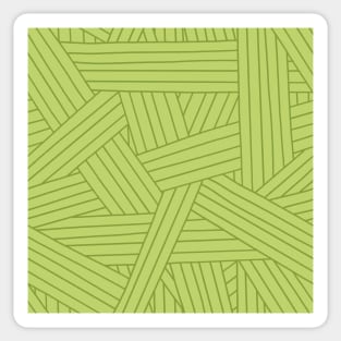 Crossing Lines in Lime Green Sticker